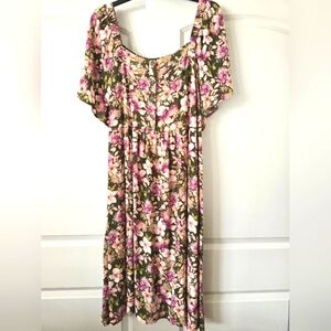 Floral midi dress Size 4X